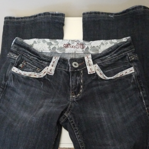 MissMe Lacy Black/Grey Jeans, JP4292B Jet Reno x29 - Picture 3 of 7